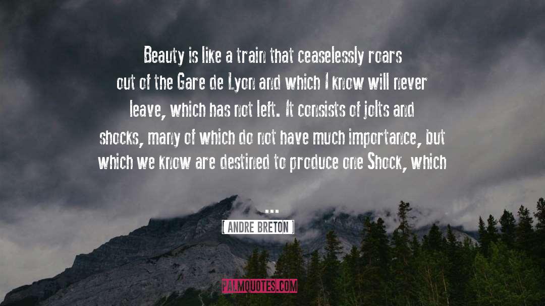 Andre Breton Quotes: Beauty is like a train