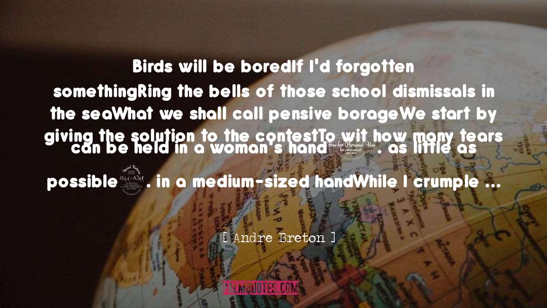 Andre Breton Quotes: Birds will be bored<br>If I'd