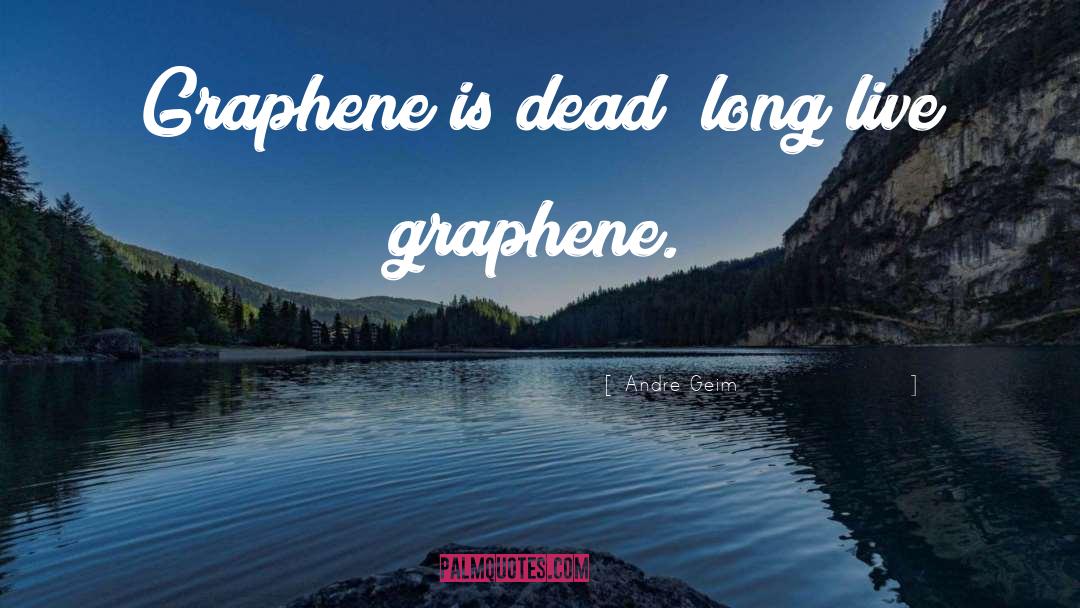 Andre Geim Quotes: Graphene is dead; long live