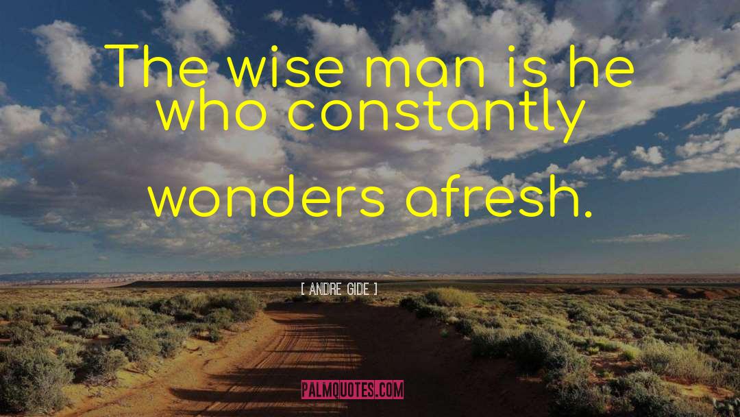 Andre Gide Quotes: The wise man is he