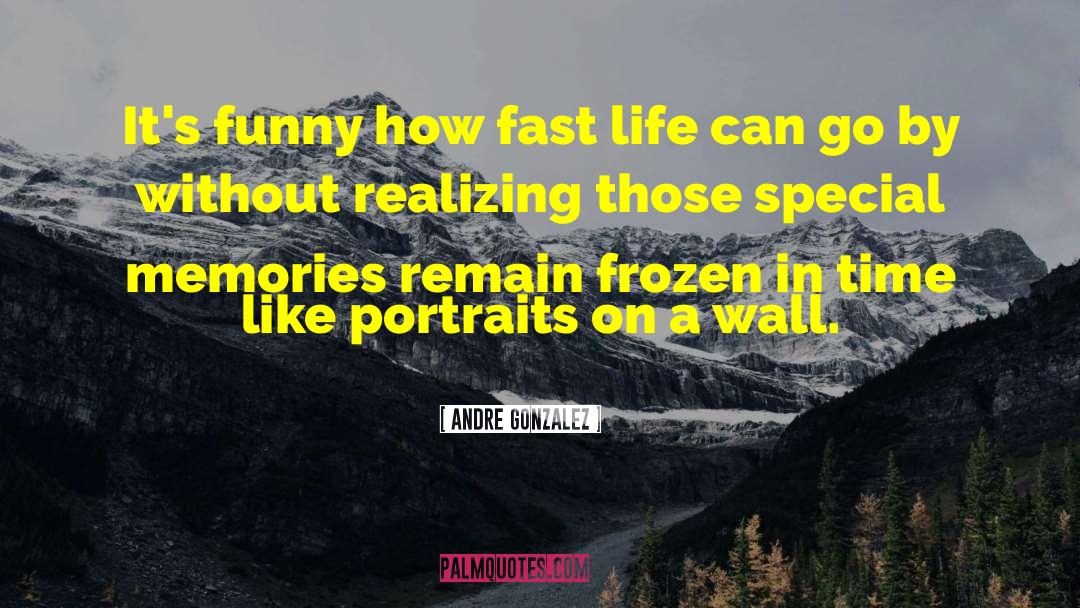 Andre Gonzalez Quotes: It's funny how fast life