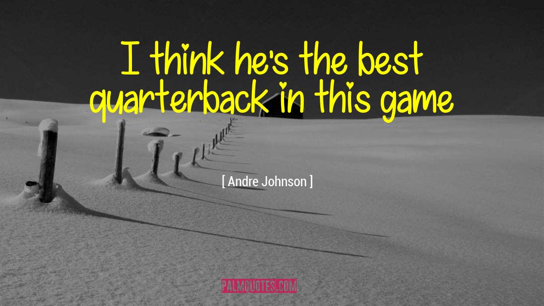 Andre Johnson Quotes: I think he's the best