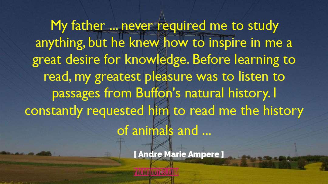 Andre Marie Ampere Quotes: My father ... never required