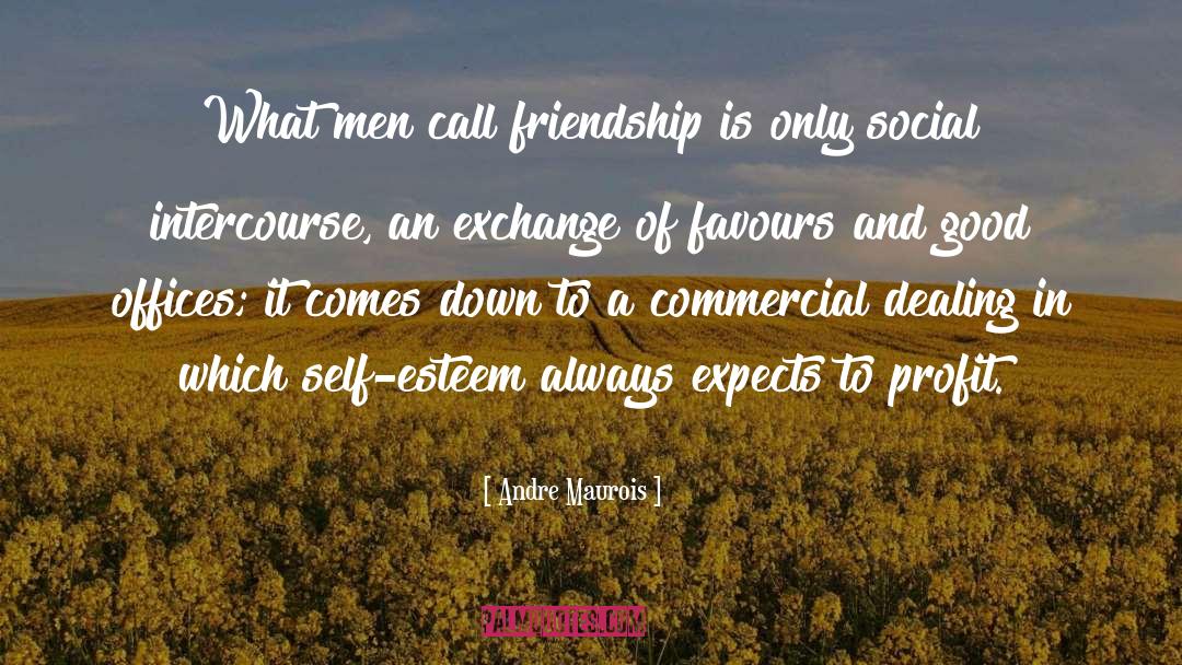 Andre Maurois Quotes: What men call friendship is