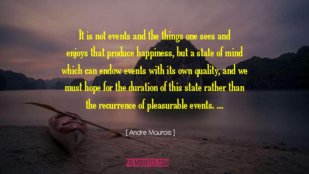 Andre Maurois Quotes: It is not events and