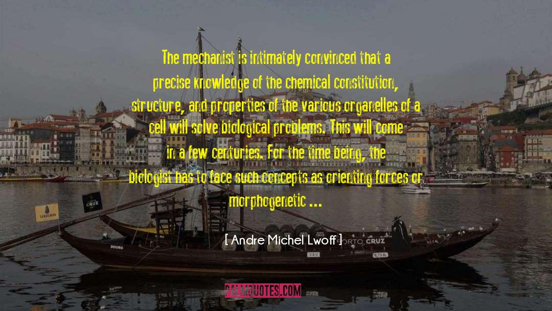 Andre Michel Lwoff Quotes: The mechanist is intimately convinced