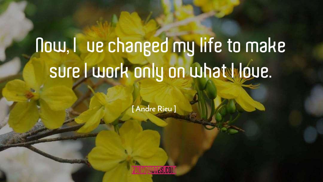 Andre Rieu Quotes: Now, I've changed my life