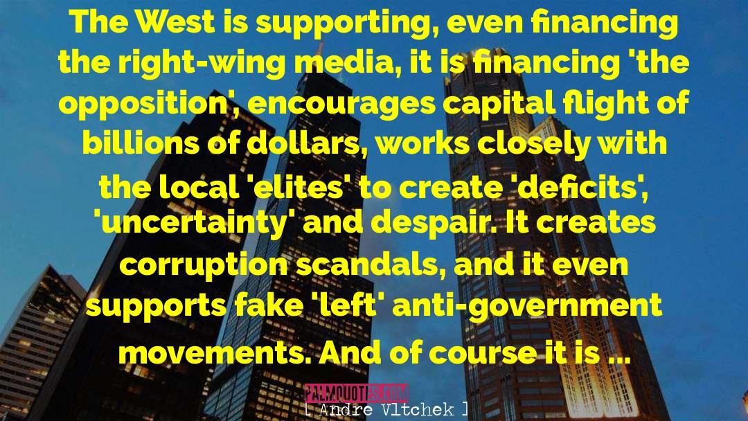 Andre Vltchek Quotes: The West is supporting, even