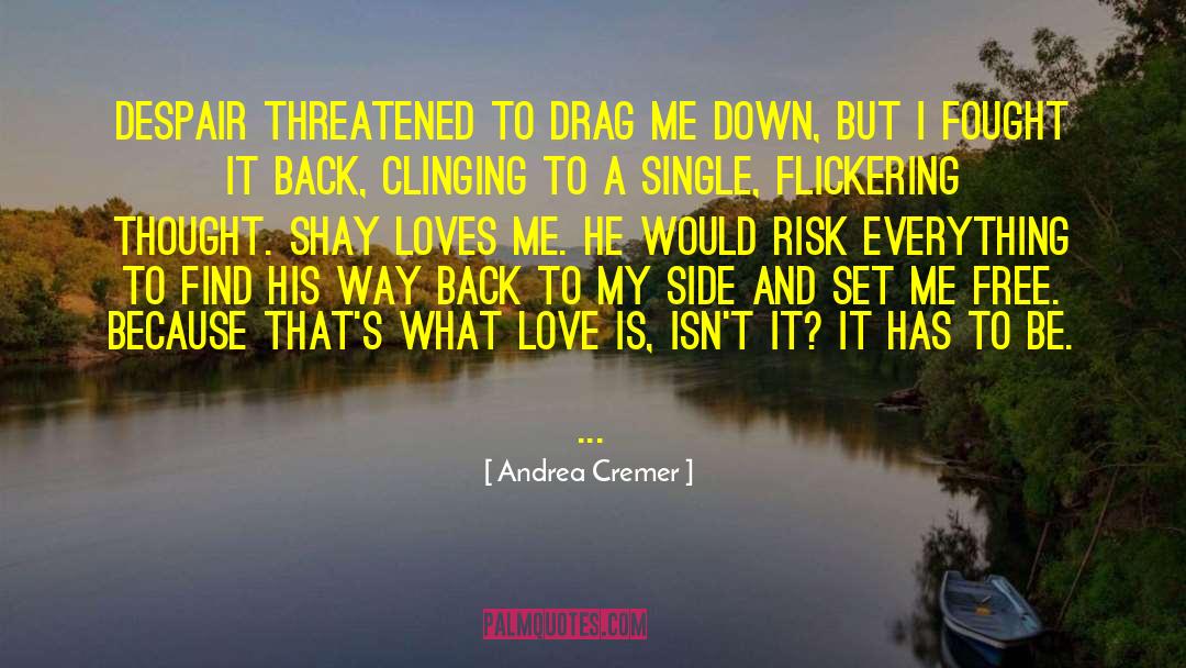 Andrea Cremer Quotes: Despair threatened to drag me