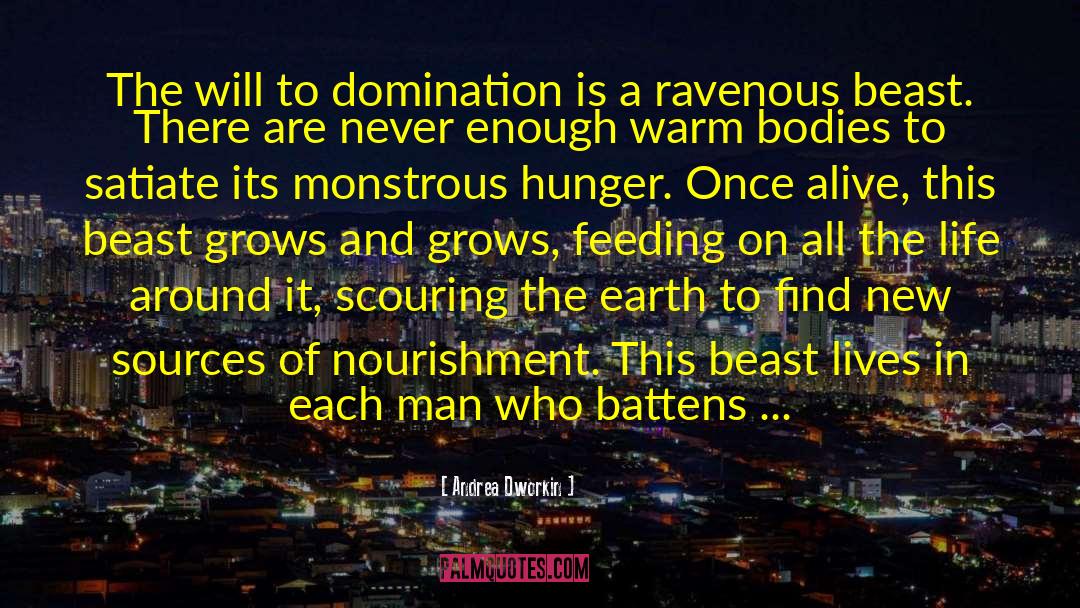 Andrea Dworkin Quotes: The will to domination is
