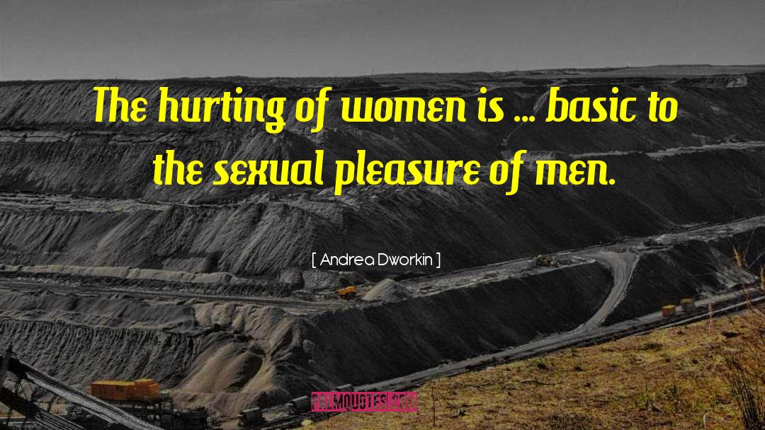 Andrea Dworkin Quotes: The hurting of women is