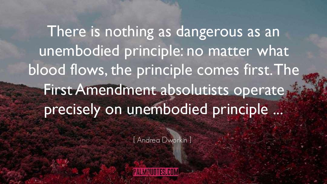 Andrea Dworkin Quotes: There is nothing as dangerous