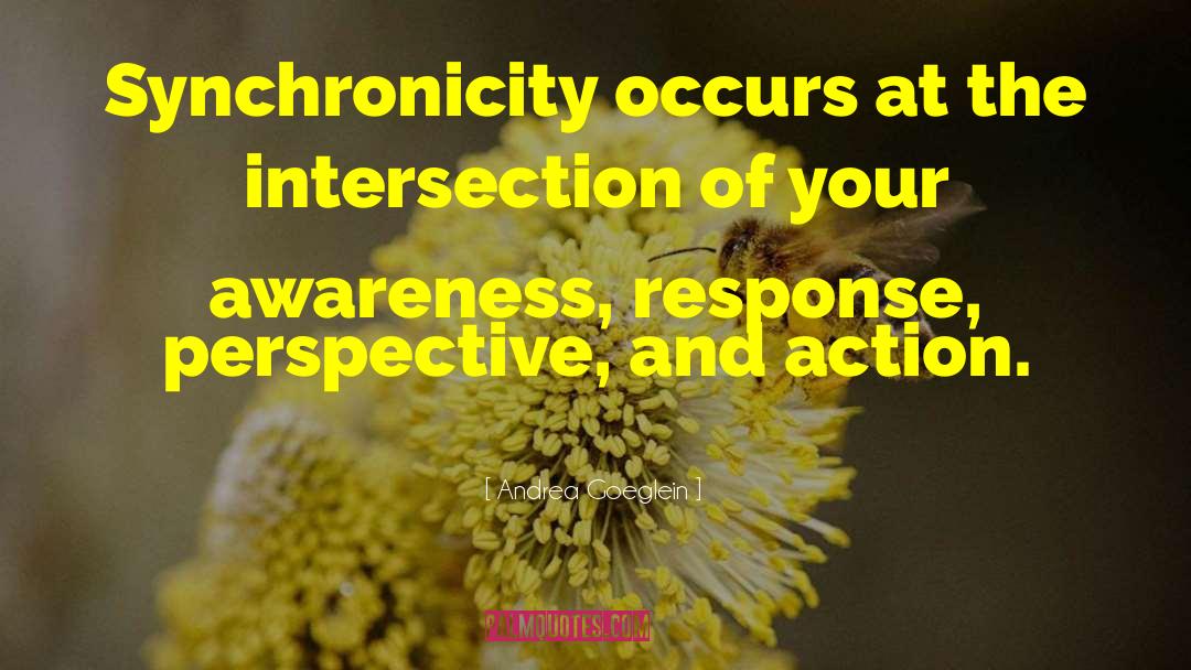 Andrea Goeglein Quotes: Synchronicity occurs at the intersection