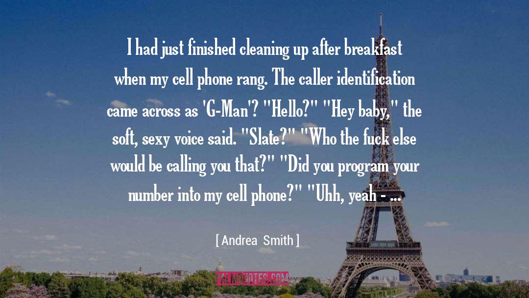 Andrea  Smith Quotes: I had just finished cleaning