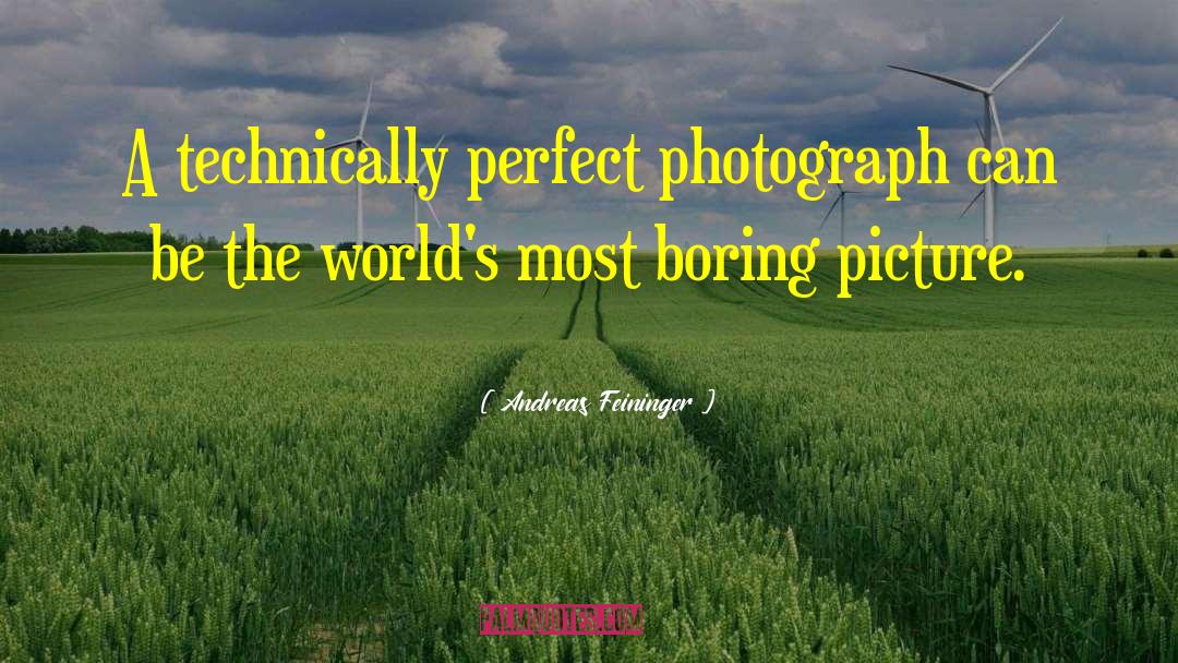 Andreas Feininger Quotes: A technically perfect photograph can