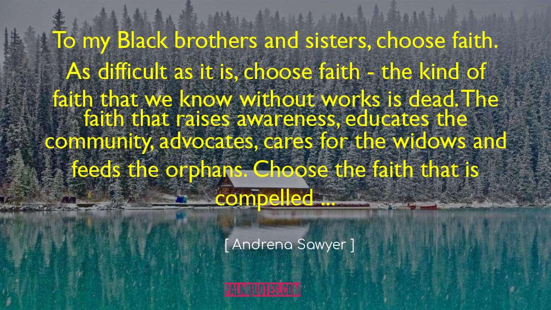 Andrena Sawyer Quotes: To my Black brothers and