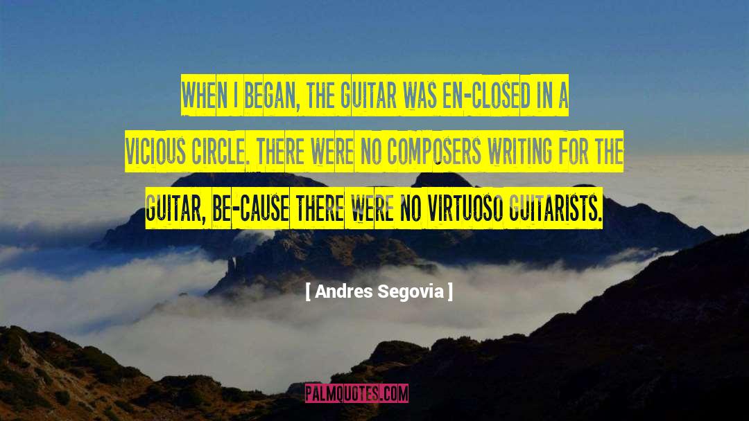 Andres Segovia Quotes: When I began, the guitar