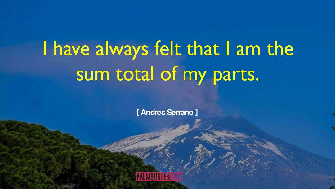 Andres Serrano Quotes: I have always felt that