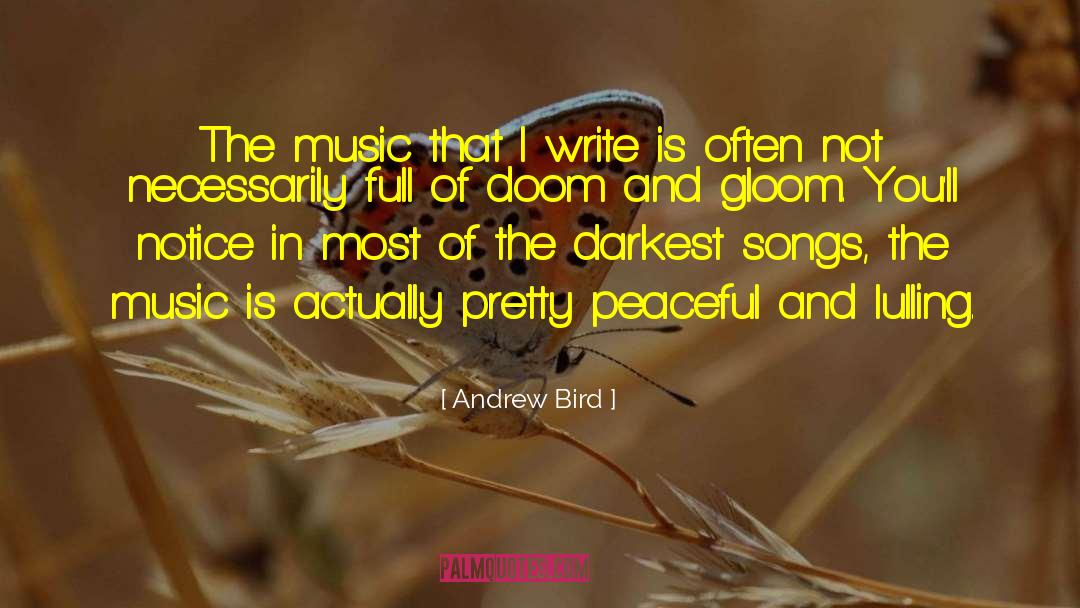 Andrew Bird Quotes: The music that I write