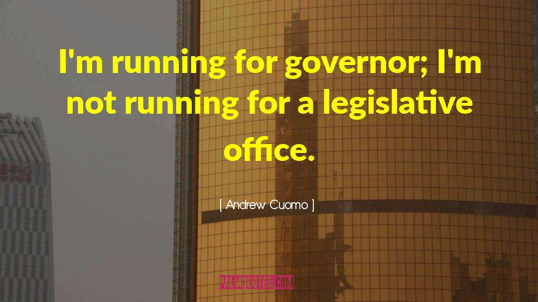 Andrew Cuomo Quotes: I'm running for governor; I'm