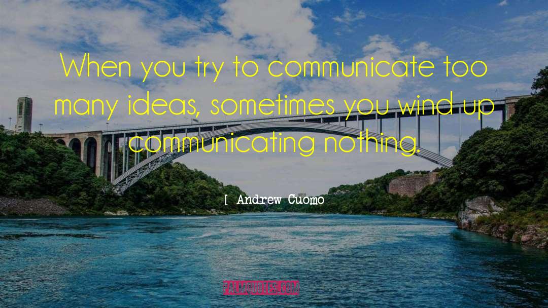 Andrew Cuomo Quotes: When you try to communicate