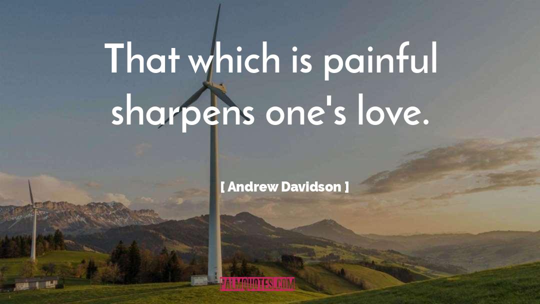 Andrew Davidson Quotes: That which is painful sharpens