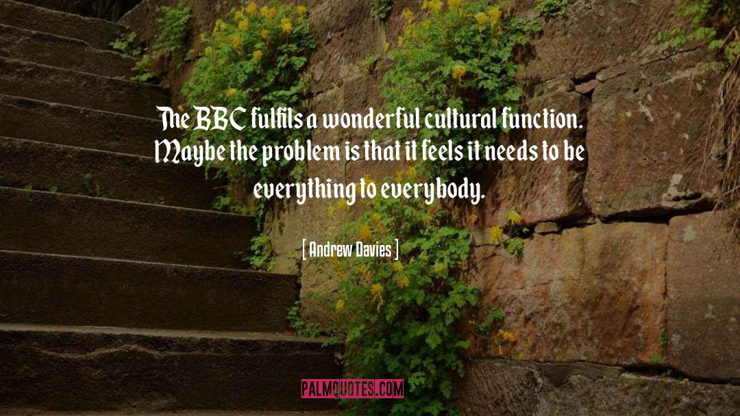 Andrew Davies Quotes: The BBC fulfils a wonderful