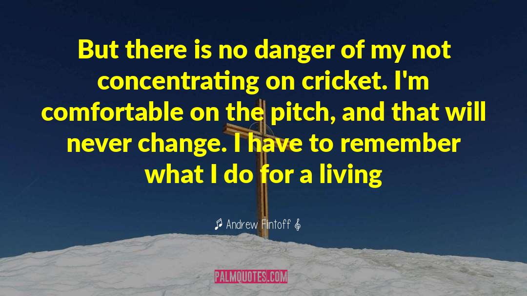 Andrew Flintoff Quotes: But there is no danger