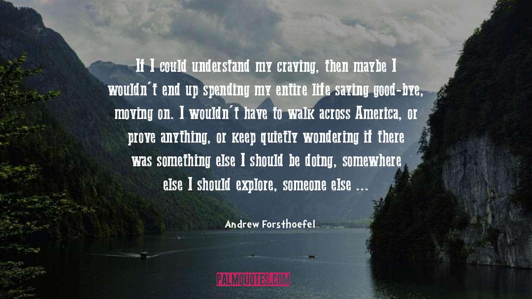 Andrew Forsthoefel Quotes: If I could understand my