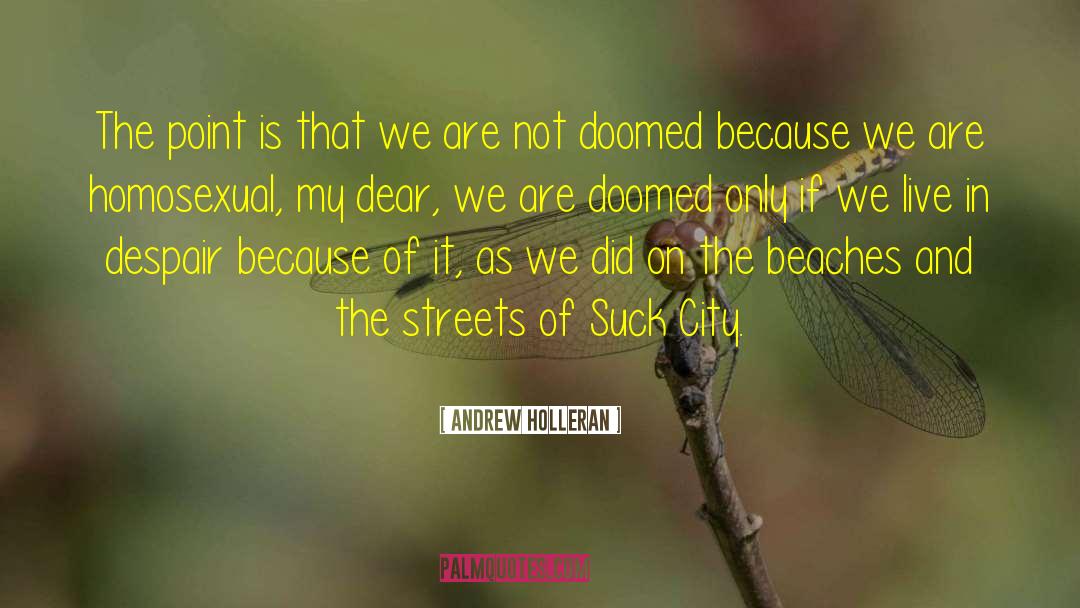 Andrew Holleran Quotes: The point is that we