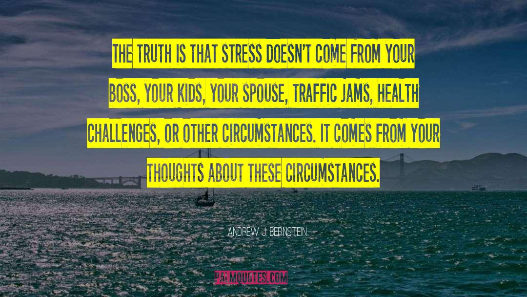 Andrew J. Bernstein Quotes: The truth is that stress