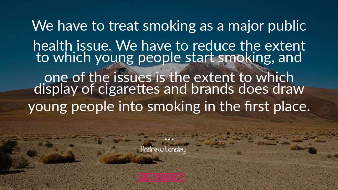 Andrew Lansley Quotes: We have to treat smoking