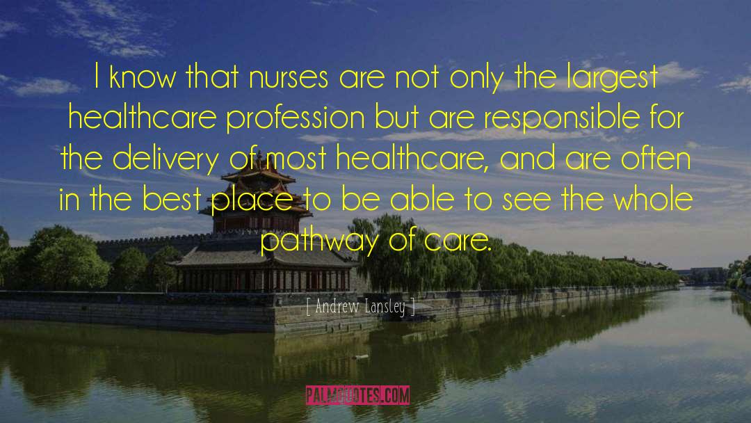 Andrew Lansley Quotes: I know that nurses are
