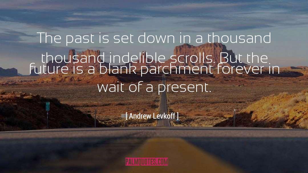 Andrew Levkoff Quotes: The past is set down