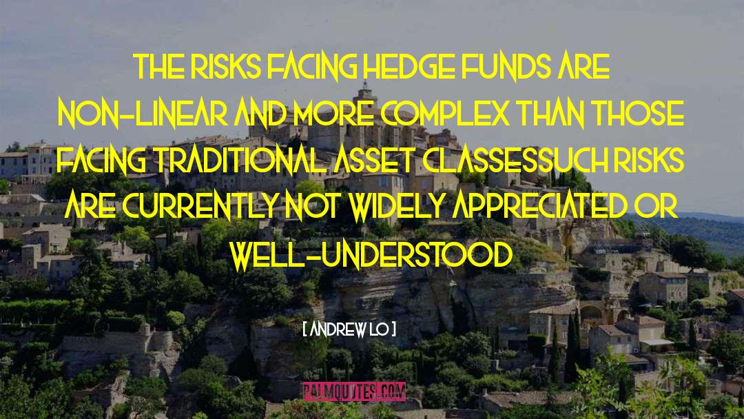 Andrew Lo Quotes: The risks facing hedge funds