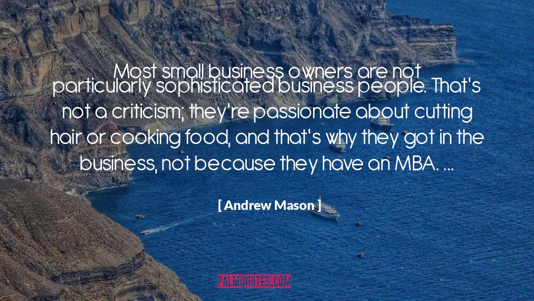 Andrew Mason Quotes: Most small business owners are