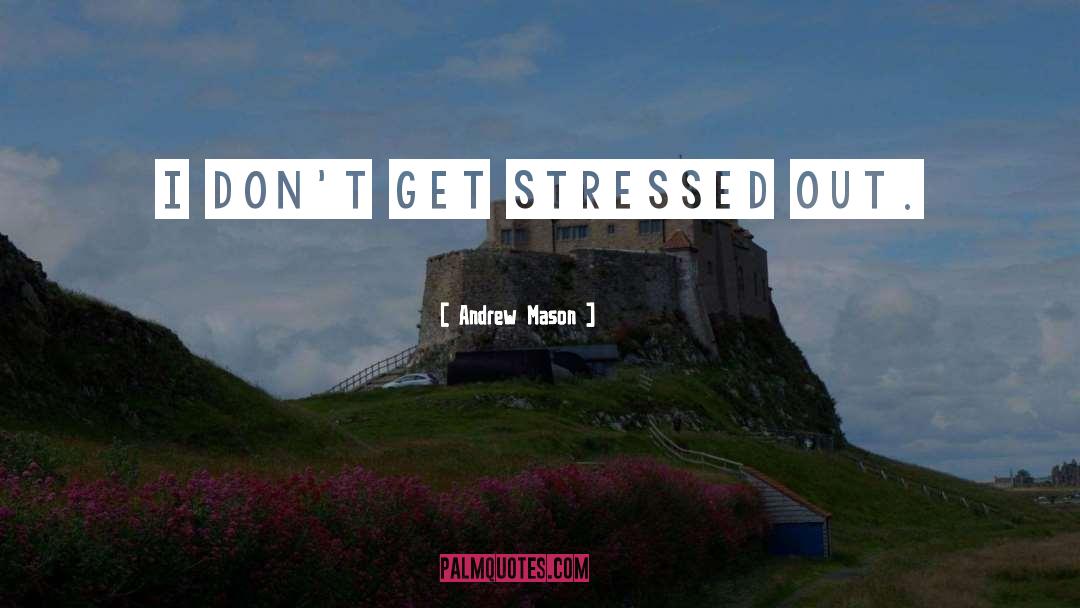 Andrew Mason Quotes: I don't get stressed out.