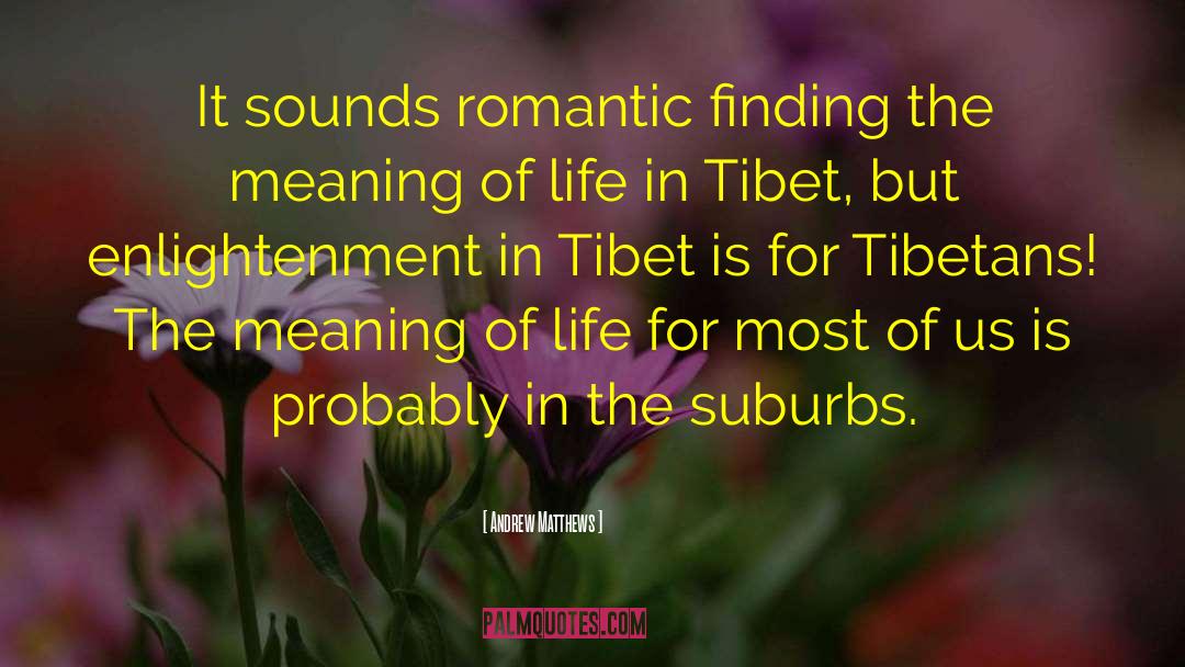 Andrew Matthews Quotes: It sounds romantic finding the