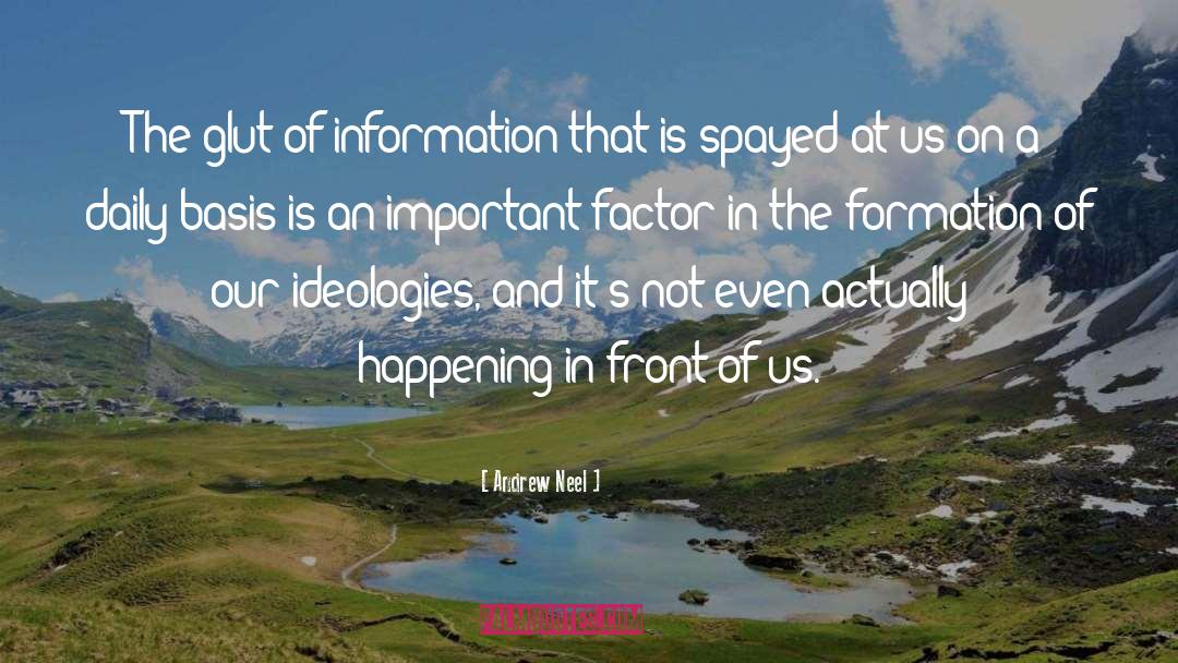 Andrew Neel Quotes: The glut of information that
