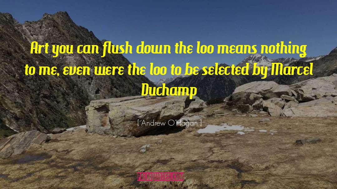 Andrew O'Hagan Quotes: Art you can flush down