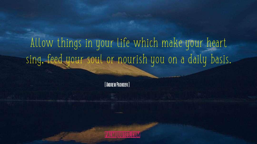 Andrew Pacholyk Quotes: Allow things in your life