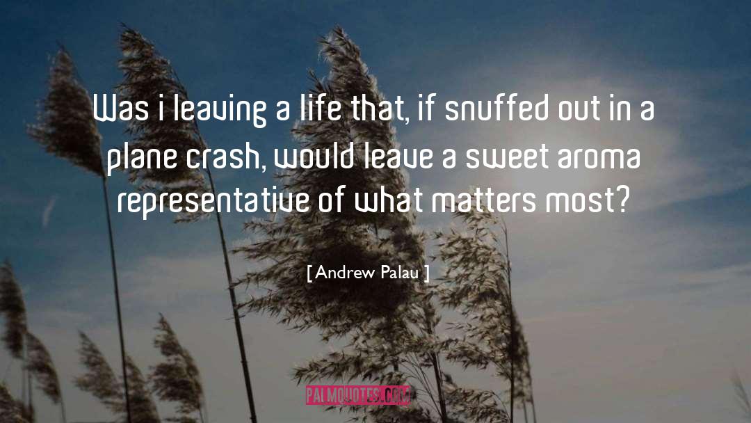 Andrew Palau Quotes: Was i leaving a life