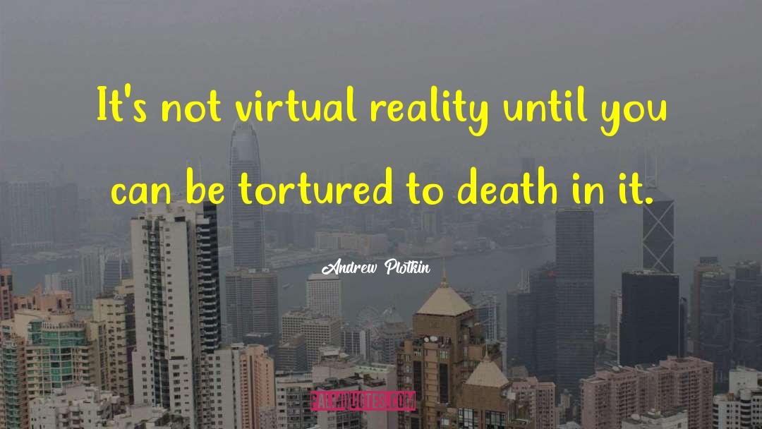 Andrew Plotkin Quotes: It's not virtual reality until