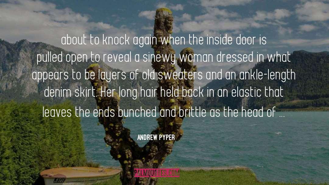 Andrew Pyper Quotes: about to knock again when