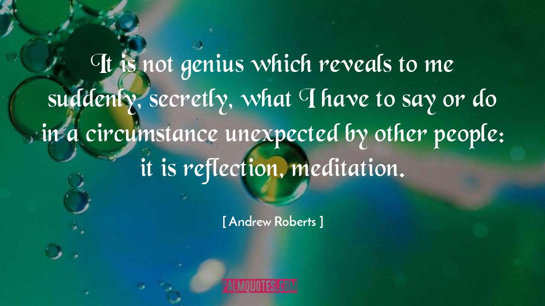 Andrew Roberts Quotes: It is not genius which