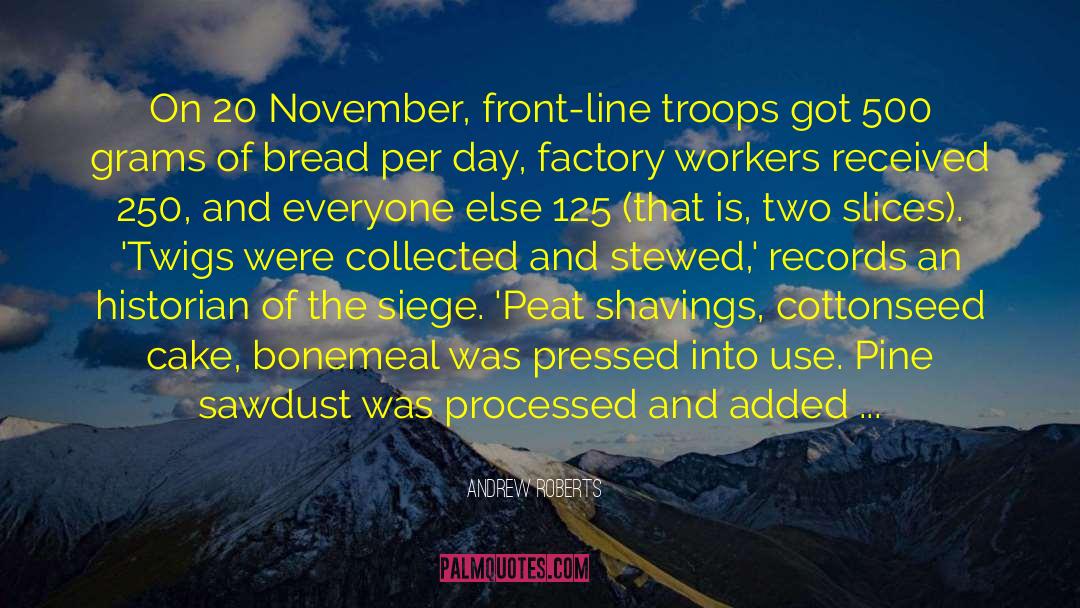 Andrew Roberts Quotes: On 20 November, front-line troops