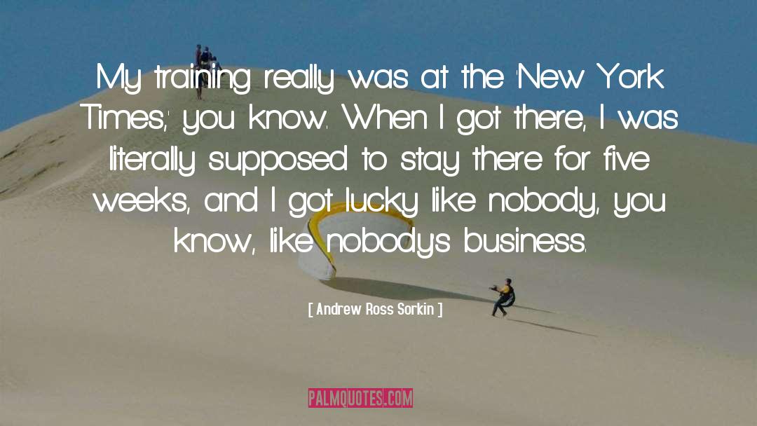 Andrew Ross Sorkin Quotes: My training really was at