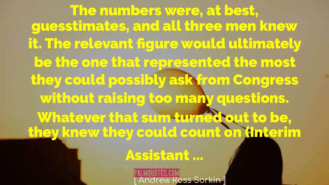 Andrew Ross Sorkin Quotes: The numbers were, at best,