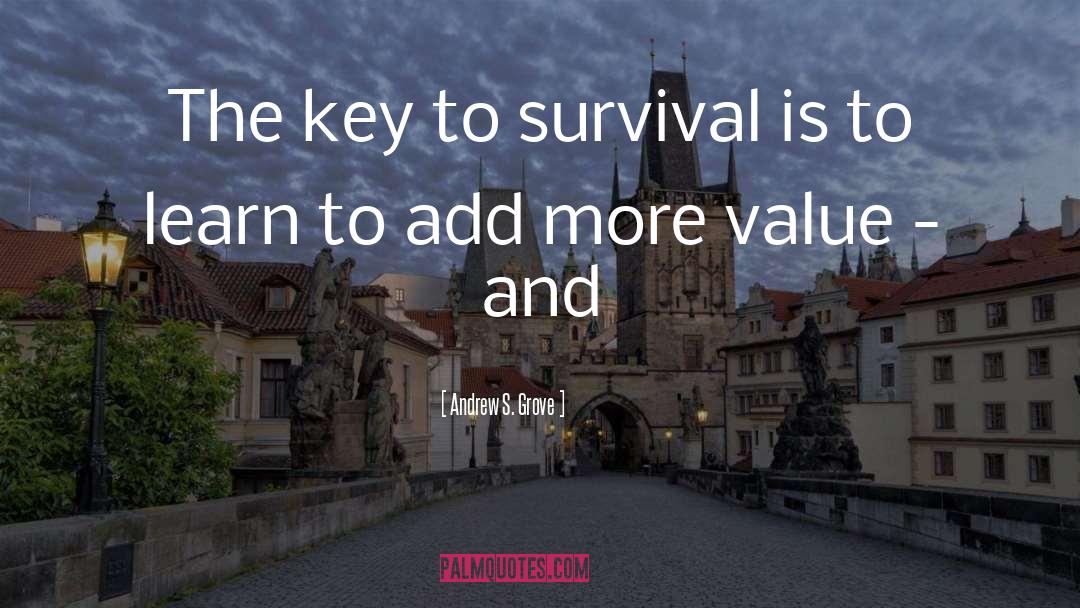 Andrew S. Grove Quotes: The key to survival is