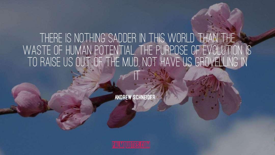 Andrew Schneider Quotes: There is nothing sadder in